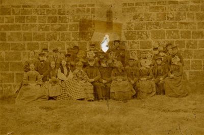 Dette fotografi er sandsynligvis det første taget i Ikast. ?Foto: Ikast Lokalhistorisk Arkiv