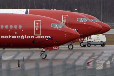 Norwegian havde mere end 36 millioner rejsende om bord på sine fly i 2019. (Arkivfoto)
