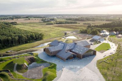 Det 3600 kvadratmeter store byggeri Hjertet fotograferet fra nord. Foto: Adam Mørk