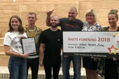 I 2018 modtog Urban Street Zone prisen som Årets Forening. Foto: Ikast-Brande Kommune
