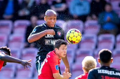 Ayo Simon Okosun blev matchvinder. Foto: Henning Bagger/Ritzau Scanpix