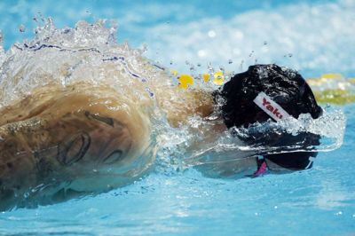 Viktor Bromer ses her i sit indledende heat i 200 meter butterfly ved langbane-VM i Sydkorea.