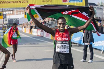 Geoffrey Kamworor vandt i 2014 VM i halvmaraton i Københavns gader.
