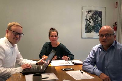 Dansk Folkepartis byrådsgruppe i Ikast-Brande: Simon Vanggaard, Trine Meldgaard og Bo Sand. ?Foto: Pr-foto
