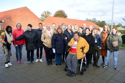 Socialpsykiatrisk Center Nord i Ikast brugte også den sidste dag før efterårsferien på en god omgang motion. ?Foto: Privatfoto