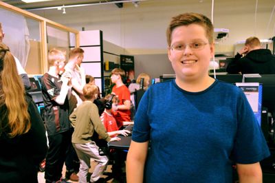 Frederik Kamstrup havde taget turen fra Hvidbjerg i Thy for at spille Fortnite hos Elsalg i Ikast.