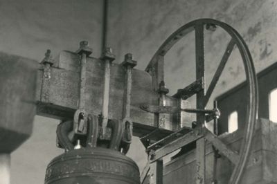 Den gamle klokke fra Ikast Kirke. ?Foto: Ikast Lokalhistorisk Arkiv