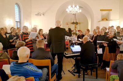Engesvang Musikforenings kor EKKO gav koncert i søndags. Foto: Privatfoto