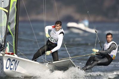 49eren med Jonas Warrer (til højre) og Jakob Precht Jensen avancerede ved VM i Auckland. (Arkivfoto)