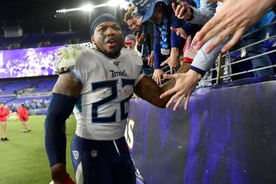 Tennessee Titans' runningback Derrick Henry var her og der og alle vegne i sejren over Baltimore Ravens.