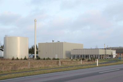 Energi Ikasts nye varmepumpeanlæg indvies 2. februar. Varmepumpen kan levere 80 procent af Bordings varmeforbrug, og selv i 10 graders frost kan varmepumpen producere varme med højere effektivitetsgrad end den gamle varmecentral. Foto: Pr-foto