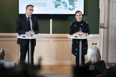 Fungerende finansminister Morten Bødskov (S) og social- og indenrigsminister Astrid Krag (S) holder pressemøde om regeringens udspil til en udligningsreform i Finansministeriet.
