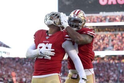 DeForest Buckner (til højre) og resten af San Francisco 49ers har slået Minnesota Vikings og Green Bay Packers overbevisende i slutspillet.