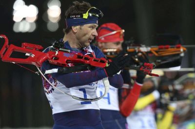 Ole Einar Bjørndalen ses her under de olympiske konkurrencer i Sotji i 2014.