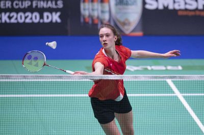 Line Christophersen ses her under DM i badminton tidligere i februar. Hun vandt DM-finalen over Julie Dawall Jakobsen.