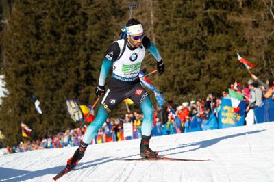 Martin Fourcade løb andenturen for Frankrig, som lørdag tog VM-guld på stafet.