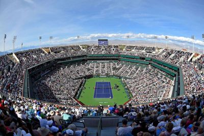 Det største stadion ved tennisturneringen i Indian Wells har plads til over 16.000 på lægterne. (Arkivfoto.)