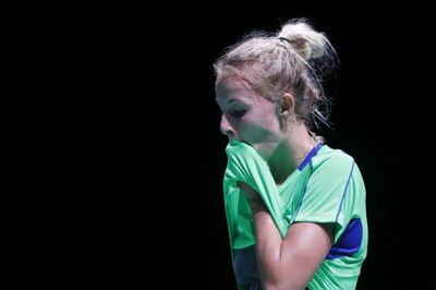 Mia Blichfeldt tabte i tre sæt og røg ud efter første runde i All England. (Arkivfoto)