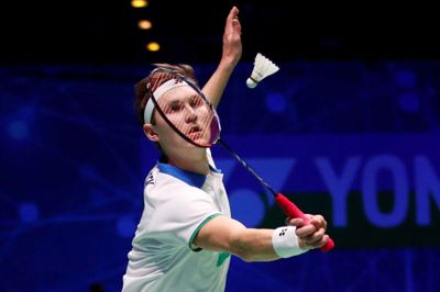 Det er andet år i træk, Viktor Axelsen er i finalen i All England. Sidste år tabte han finalen til japaneren Kento Momota. (Arkivfoto)