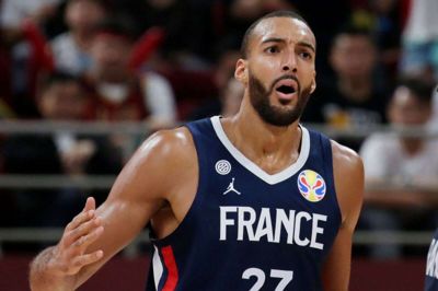 Basketstjernen Rudy Gobert var den første NBA-spiller, der blev konstateret smittet med coronavirus. (Arkivfoto)