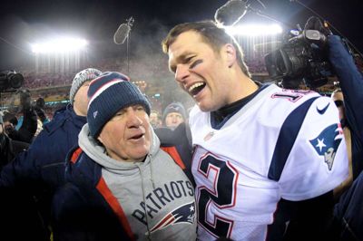 Bill Belichick og Tom Brady har sammen vundet seks Super Bowls. (Arkivfoto)