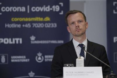 Beskæftigelsesminister Peter Hummelgaard (S) på et pressemøde torsdag om regeringens og myndighedernes indsats for at dæmme op for coronakrisen.