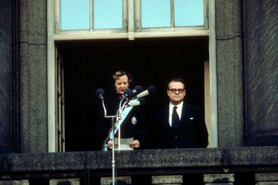 Frederik IX døde 14. januar 1972. Dagen efter udråbte statsminister Jens Otto Krag Margrethe II til dronning. (Arkivfoto)