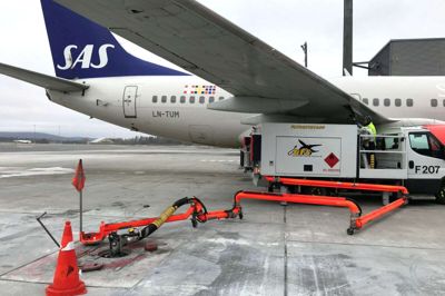 SAS havde markant færre passagerer i april end vanligt grundet coronakrisen (Arkivfoto)