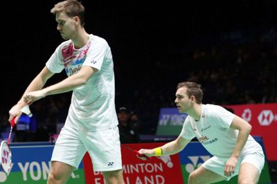 Mads Conrad-Petersen (til venstre) spillede i mange år sammen med Mads Pieler Kolding. Senest dannede han par med Mathias Boe.