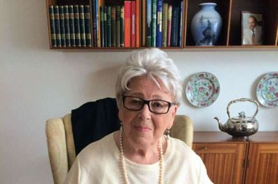Malle Jensen på sin 90 års fødselsdag. Foto: Privat