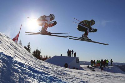 Vinter-OL er sat til at finde sted fra 4. februar til 20. februar i Beijing i 2022, og arbejdet hen mod det skrider planmæssigt frem, forsikrer Den Internationale Olympiske Komité tirusdag. Her ses et billede fra vinter-OL i 2018.