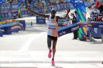 Geoffrey Kamworor vandt New York City Marathon sidste år.