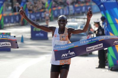 Geoffrey Kamworor satte verdensrekord i halvmaraton i København sidste år. Billedet her er fra New York City Marathon.