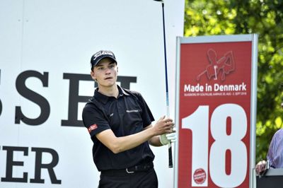 Rasmus Højgaard er bedst placerede dansker efter første runde af British Masters. (Arkivfoto)