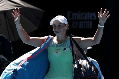Barty ses her efter sin semifinalekamp ved Australian Open i år.