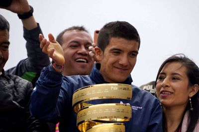 Richard Carapaz vandt Giro d'Italia sidste år. (Arkivfoto)