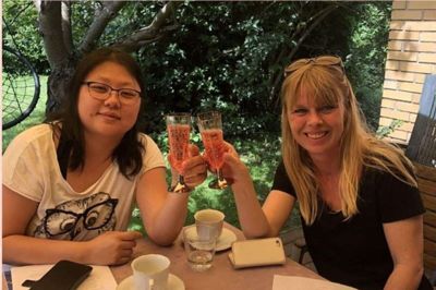 Tina Nissen og Stine H. Tarp har sammen skrevet fantasybogen »Den lilla Rose«. Foto: Privatfoto