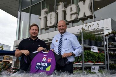 Daniel Grønhøj, HIH direktør og Henrik Knudsen, Varehuschef Føtex har sat hinanden på holdlisten og satser på et fremtidigt godt teamwork. Foto: Laila Kempel