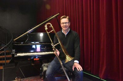 Ebbe Ringblom har gjort basunen til sin levevej. Mandag kan man høre ham i Bakkehuset ved en KMF-koncert. FOTO: PRIVATfoto