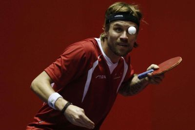 Bordtennisspilleren Michael Maze er Roskildes største profil. (Arkivfoto)