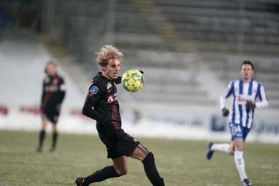 Gustav Isaksen scorede til 2-1. Foto: Claus Fisker/Ritzau Scanpix