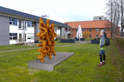 Sådan præsenterer Martin Bodilsen Kaldahl selv et visuelt oplæg til, hvordan den nye skulptur i Rolighedsparken kommer til at se ud: Foto: privatfoto