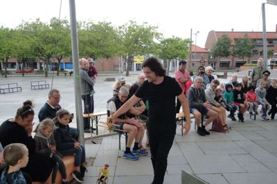 Di Filippo Marionette optrådte to gange på torvet i Ikast i forbindelse med Ikast-Brande Gadeteaterfestival. Foto: Privatfoto