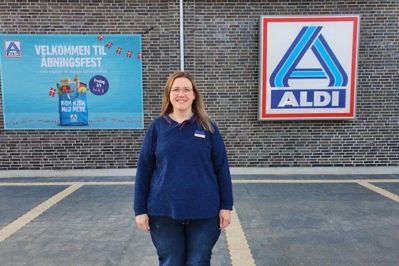 Anja Madsen er butikschef og står i spidsen for genåbningen af Aldi-butikken i Brande. Foto: PR-foto