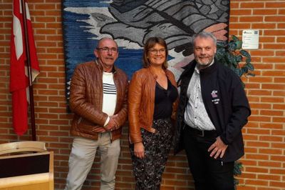 Et valgforbund er ingået mellem Kristendemokraterne, Konservative og Fælleslisten. Fra venstre ses Jens Erik Skals (KD), Annette Mosegaard (K) og Morten Bak (FL). Foto: Privatfoto