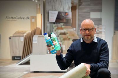 Indehaveren af FlotteGulve.dk i Ikast, Tommy Oversø slår et slag for bæredygtigheden. Foto: Privatfoto