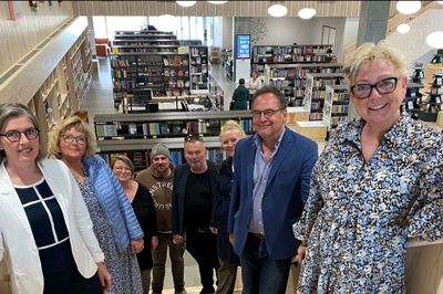 Biblioteks- og kultur-foreningen i Ikast-Brandehar holdt sit første møde.Her ses de fotografereti Artium. Foto: Pr-foto