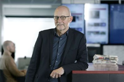 Administrerende direktør og ansvarshavende chefredaktør Alex Nielsen ser frem til efteråret, hvor Mediehuset Ikast-Brande flytter i nyindkøbte lokaler i Strøgcentret. Foto: Henrik Ole Jensen