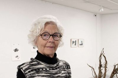 De næste tre måneder udstiller Anitha Fosgerau sine tegninger. Foto: Privatfoto
