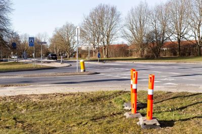 Det var tanken, at der snart skulle en lysregulering op i dette kryds, men det er blevet udskudt på grund af Aldis farvel til Danmark. Foto: Linna Grøn